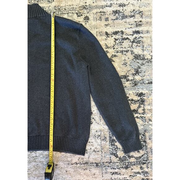 Vintage Polo Ralph Lauren Men’s Gray Knit Quarter Zip Sweater Gray Size L - Picture 6 of 7